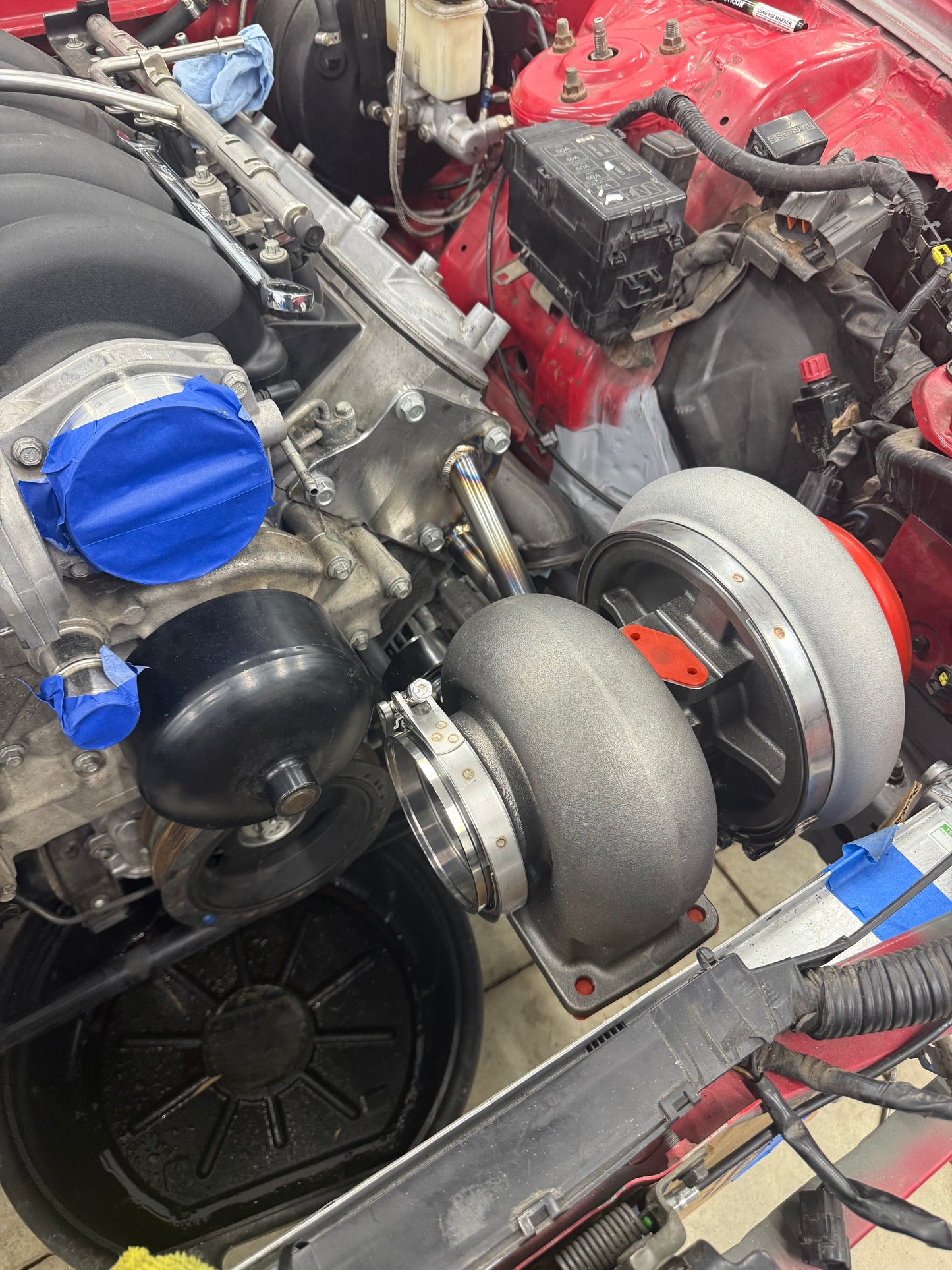 LS Cylinder Head Mid-Frame Turbo Mount